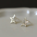 "Star alignment" cut star earrings