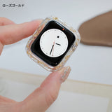 "A cool, summery glow for your hand." Translucent handmade frame with shimmering gold leaf. My own Apple Watch, a tone brighter, that shines in the summer sun.
