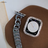 "A cool, summery glow for your hand." Translucent handmade frame with shimmering gold leaf. My own Apple Watch, a tone brighter, that shines in the summer sun.