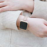 "Elegant Sparkle" Zirconia Bead Apple Watch Band