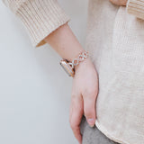 "Sophisticated Sparkle" Diamond-Cut Apple Watch Band