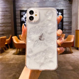 "Floating Rose" floral clear rubber smartphone case