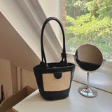 "3-way carrying" bucket bag