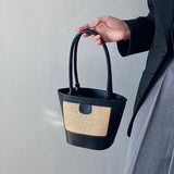 "3-way carrying" bucket bag