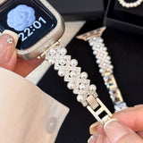 "Pearl x Bijou" Cross Design Apple Watch Band