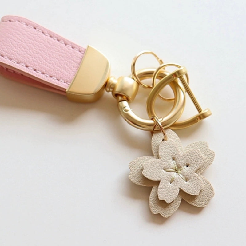 "Spring is coming" cherry blossom charm keychain