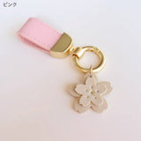 "Spring is coming" cherry blossom charm keychain