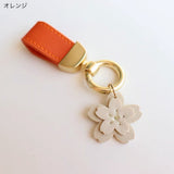 "Spring is coming" cherry blossom charm keychain