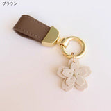 "Spring is coming" cherry blossom charm keychain