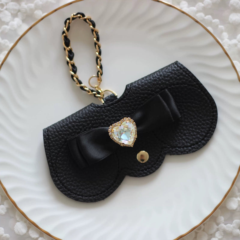 "Lovely Sparkle" Portable Glasses Case with Ribbon