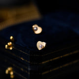 "One Grain of Love" S925 Heart Earrings with Pearl