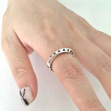 "Shooting Star" S925 free size ring