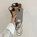 "One Hand Leather" PU leather smartphone case with strap