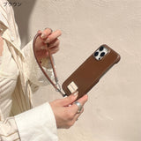 "One Hand Leather" PU leather smartphone case with strap