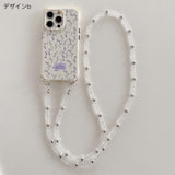 "Flower field in one hand" Floral smartphone shoulder strap