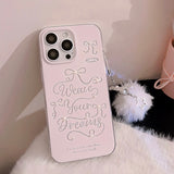 A cute pink iPhone case with the elegant sparkle of ribbons and pearls