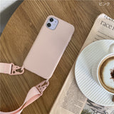 "Matching accent" silicone smartphone shoulder bag