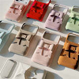 Cute 3D ribbon design! Half-price hard case for peace of mind even if you drop it (iPhone compatible)