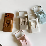 Cute 3D ribbon design! Half-price hard case for peace of mind even if you drop it (iPhone compatible)