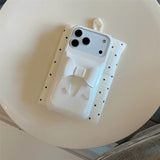 Cute 3D ribbon design! Half-price hard case for peace of mind even if you drop it (iPhone compatible)