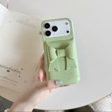 Cute 3D ribbon design! Half-price hard case for peace of mind even if you drop it (iPhone compatible)