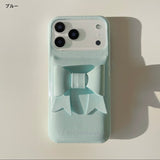 Cute 3D ribbon design! Half-price hard case for peace of mind even if you drop it (iPhone compatible)
