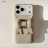 Cute 3D ribbon design! Half-price hard case for peace of mind even if you drop it (iPhone compatible)