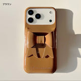 Cute 3D ribbon design! Half-price hard case for peace of mind even if you drop it (iPhone compatible)
