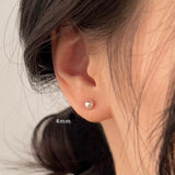 "Daily Dot" S925 simple mini ball earrings