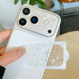 Elegant and Cute Lens Protector for iPhone 17 Pro / Pro Max, Adorned with Clear, Sparkling Stones
