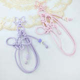 Adult-Cute Balletcore. Handmade Lace-Up Ribbon Phone Strap | Butterfly Ribbon - Drop Prevention [2 Colors]
