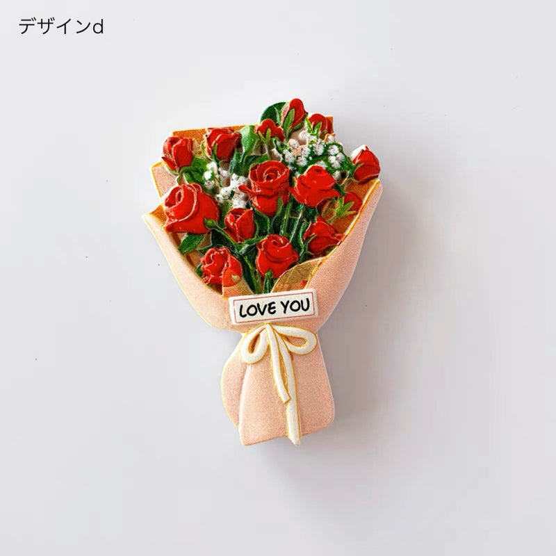 "Add a message" bouquet magnet