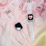 "Shell Shimmer x Clear Texture" Transparent Elegance for Summer, Waterproof and Lightweight Apple Watch Band