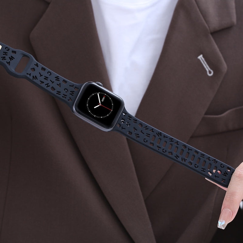 [In stock now] "Beyond Words" Silicone Apple Watch Band