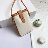 "Natural Pochette" PU Leather Mini Shoulder Bag