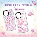 GAACAL × mezzo piano × Hello Kitty Interchangeable Smartphone Case Set [for PaleCase] MagSafe Compatible, Set Design A (Purple & Houndstooth)