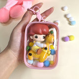 Clear mini pouch with a keychain for displaying and carrying your "oshi"
