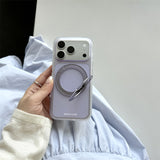 Matte Translucent Solid Color 360 Rotating Stand Case for iPhone 17 Pro Max, Apple 16, and 15 Pro, Women's Phone Case