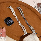 Race Pearl Copper Chain Metal Strap for Apple Watch iWatch 11th Generation 10/9/8 Ultra SE