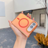 「角度で色めく」オーロラ Magsafe付き iPhone Duoケース