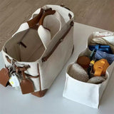 2-way canvas bag with inner bag to keep your belongings organized