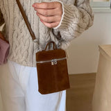 "Matte Retro" Square Shoulder Bag