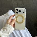 Matte Translucent Solid Color 360 Rotating Stand Case for iPhone 17 Pro Max, Apple 16, and 15 Pro, Women's Phone Case