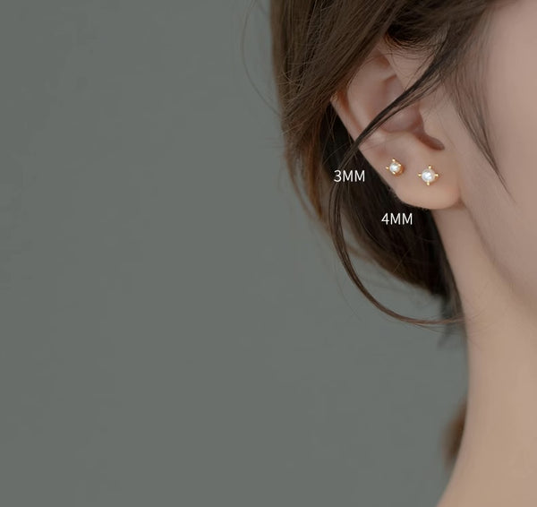 "Pure Flower" Pearl Ring Earrings