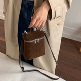 "Matte Retro" Square Shoulder Bag