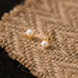 "Pure Flower" Pearl Ring Earrings