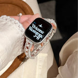 Race Pearl Copper Chain Metal Strap for Apple Watch iWatch 11th Generation 10/9/8 Ultra SE