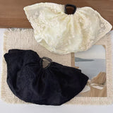 "A touch of lace for your silhouette" Embroidered lace ponytail clip