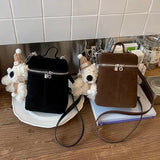 "Matte Retro" Square Shoulder Bag