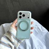 Matte Translucent Solid Color 360 Rotating Stand Case for iPhone 17 Pro Max, Apple 16, and 15 Pro, Women's Phone Case